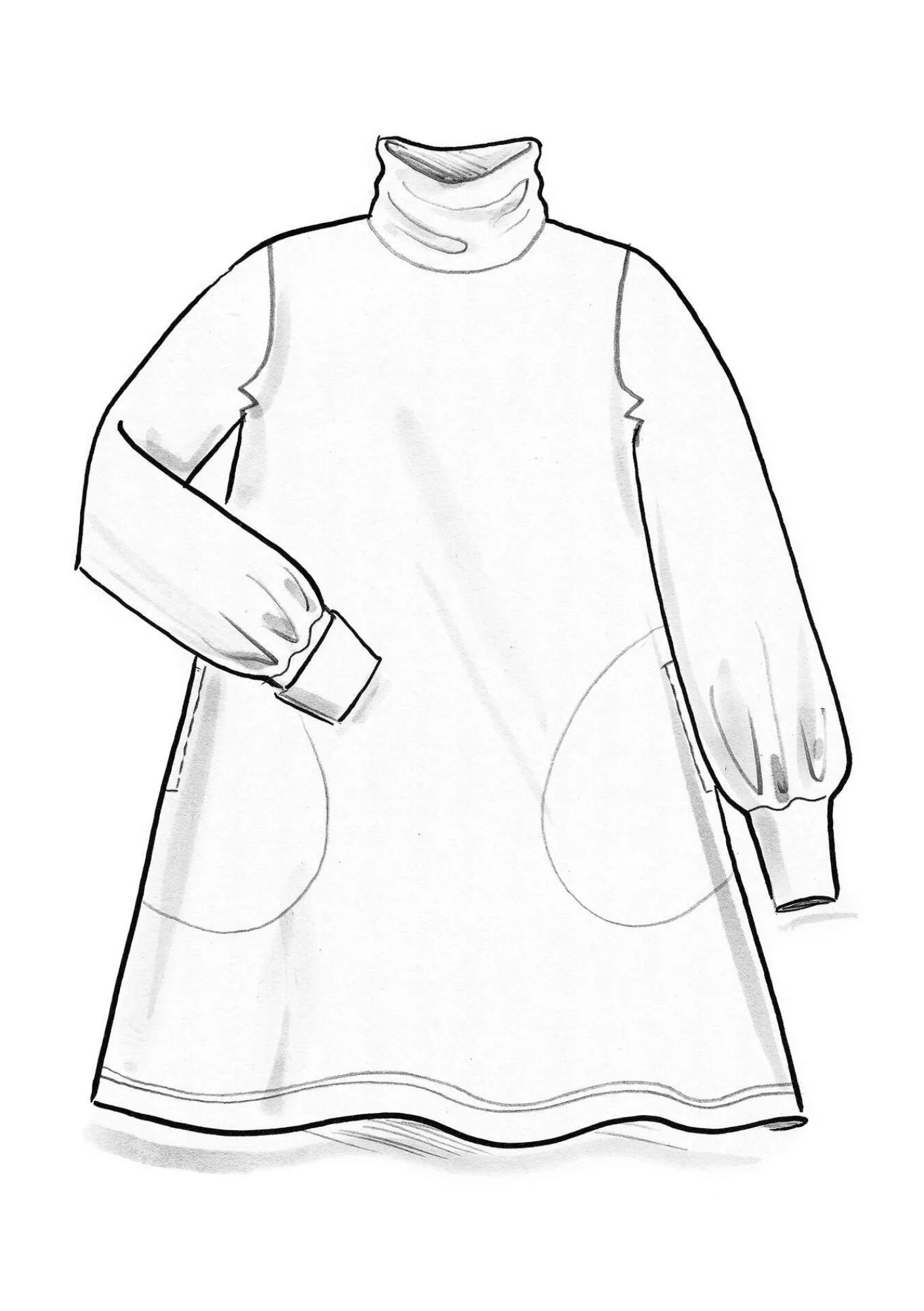 Gudrun Sjödén Tuniken>Jerseytunika aus Bio-Baumwolle/Modal/Elasthan Mitternachtsblau