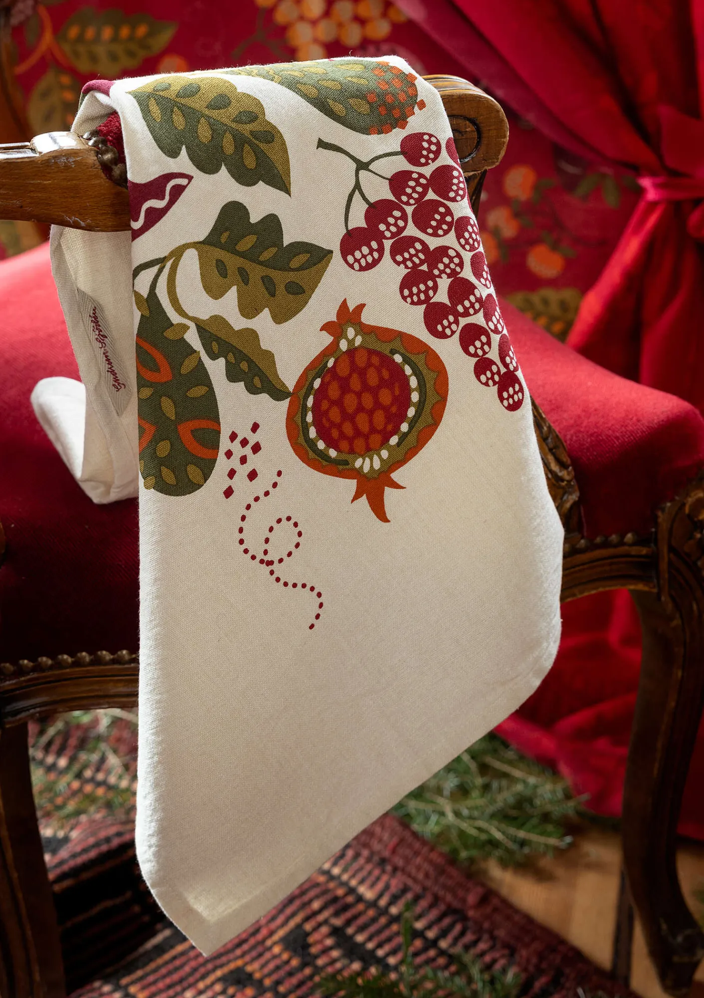 Gudrun Sjödén Küche & Esszimmer|Heimtextilien>Küchentuch „Fruits“ aus Bio-Baumwolle Tomate