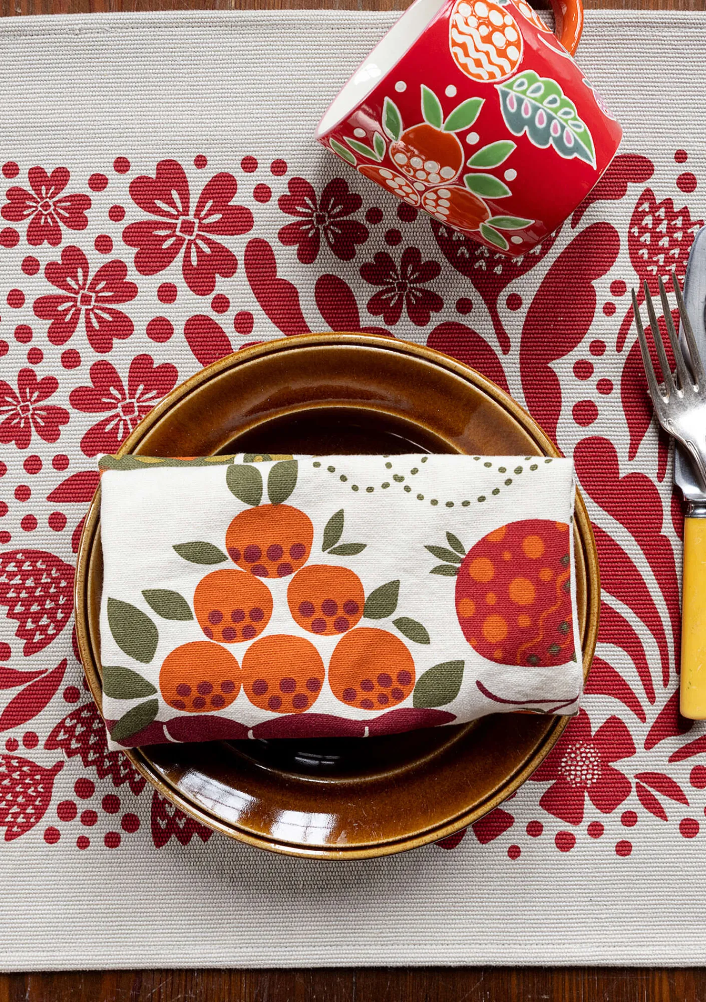 Gudrun Sjödén Küche & Esszimmer|Heimtextilien>Küchentuch „Fruits“ aus Bio-Baumwolle Tomate