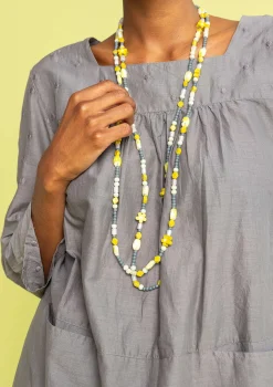 Gudrun Sjödén Accessoires|Schmuck>Kette „Jane“ aus Recycling-Glasperlen Natur