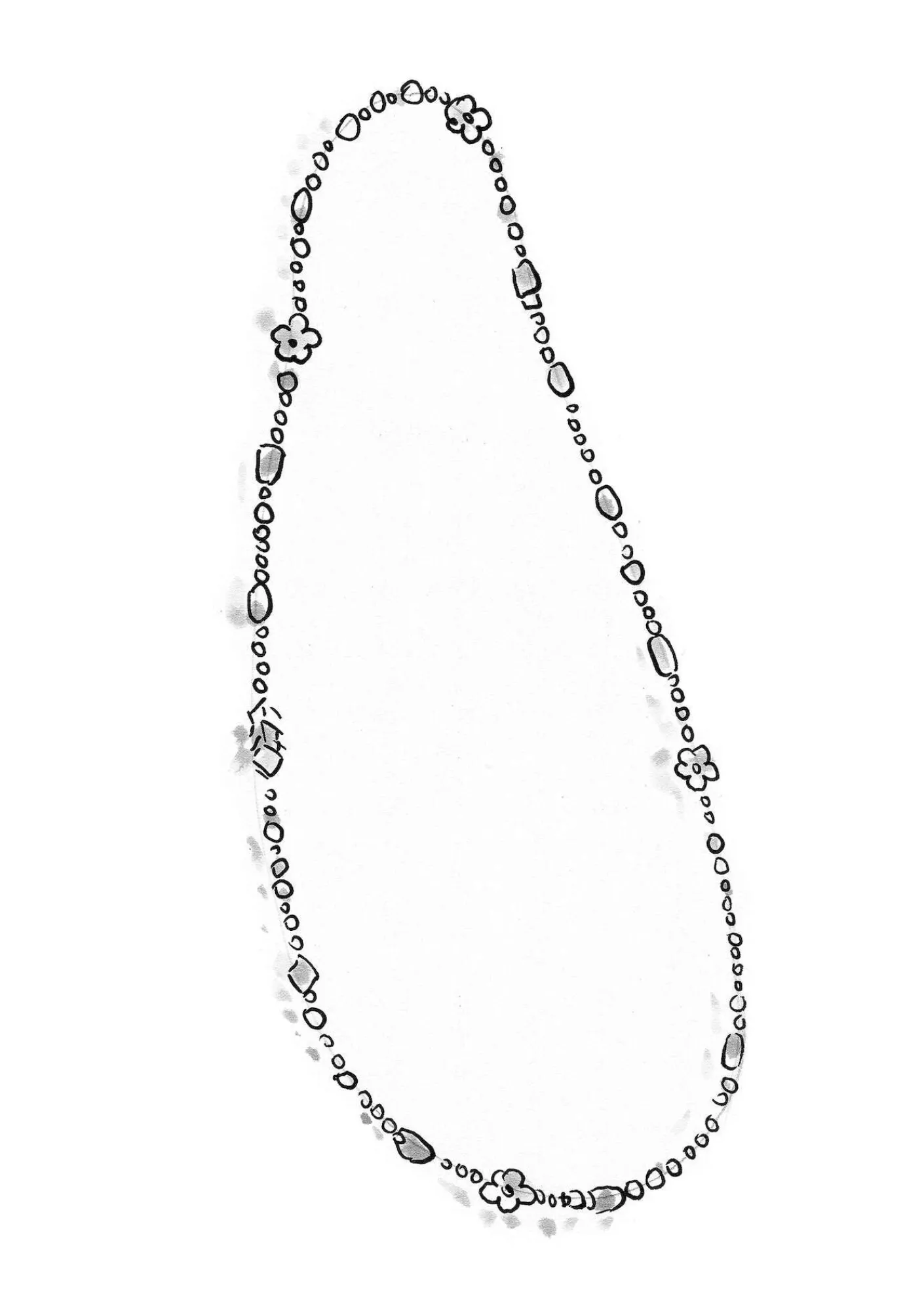 Gudrun Sjödén Accessoires|Schmuck>Kette „Jane“ aus Recycling-Glasperlen Natur