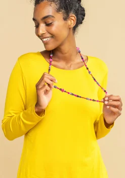 Gudrun Sjödén Accessoires|Schmuck>Kette „Jane“ aus Recycling-Glasperlen Mittsommerblumen