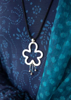 Gudrun Sjödén Accessoires|Schmuck>Kettenanhänger „Orchid“ aus Silber