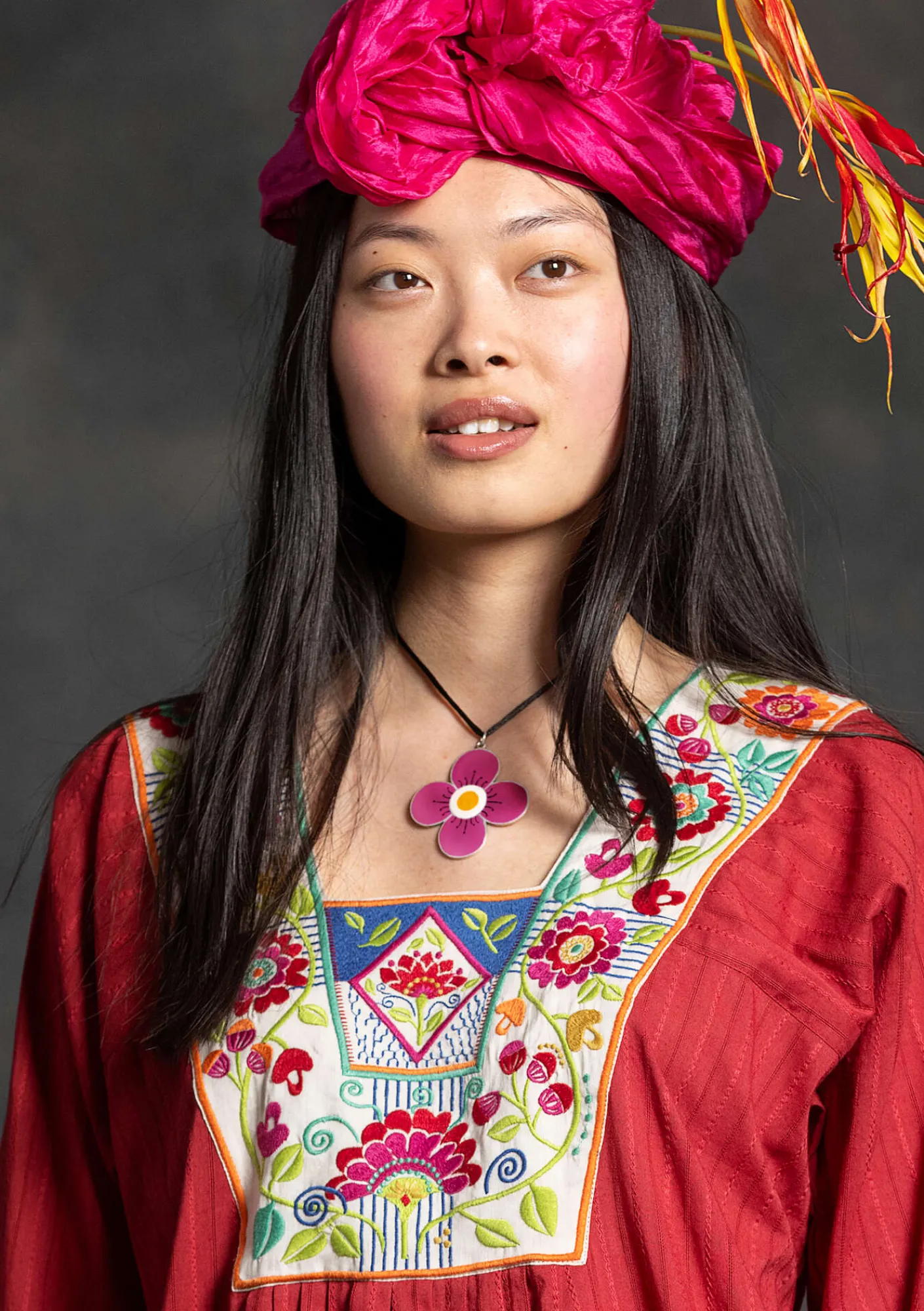 Gudrun Sjödén Accessoires|Schmuck>Kettenanhänger „Ulla“ aus Silber Cerise