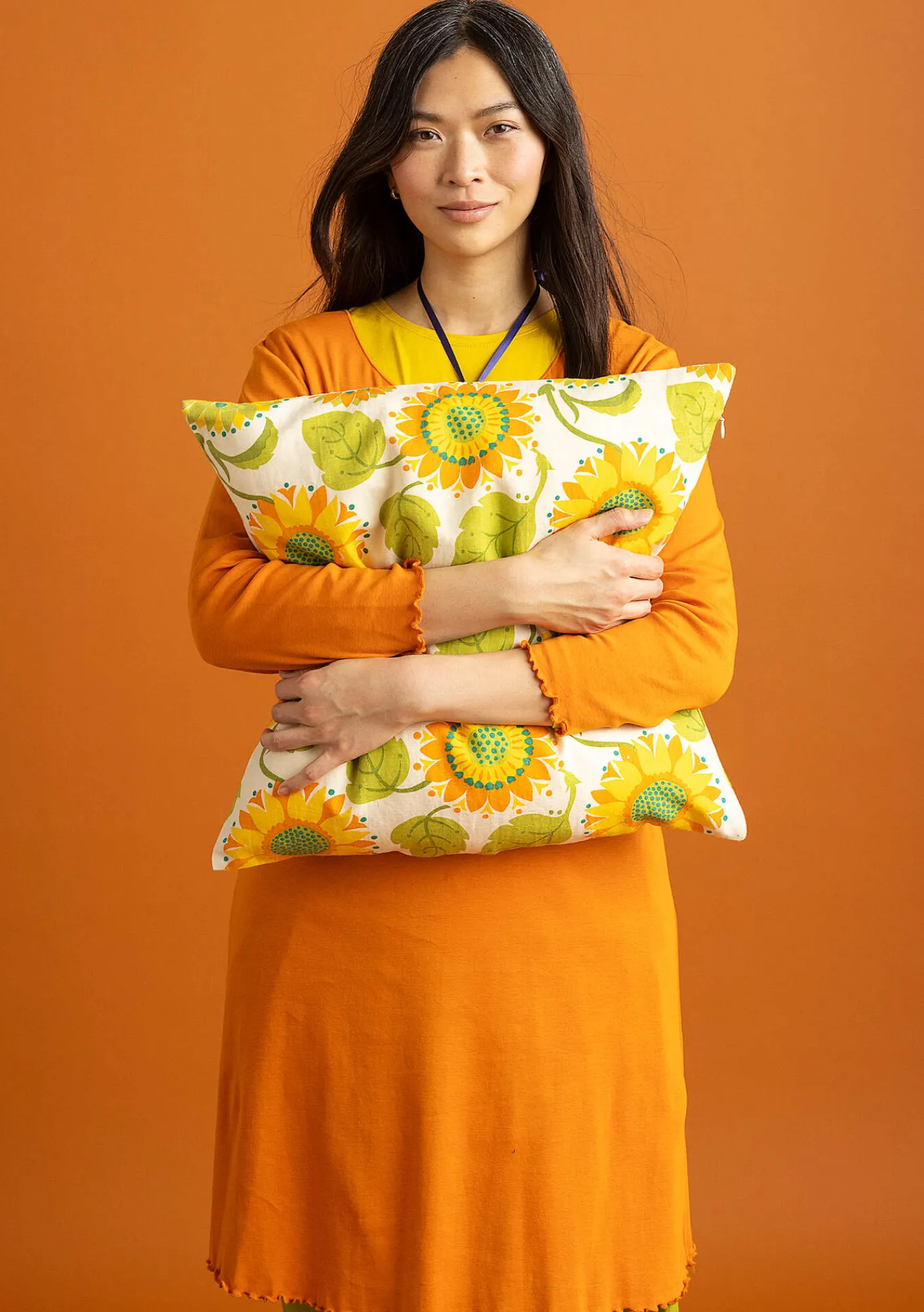 Gudrun Sjödén Dekoration & Accessoires|Kissen>Kissenhülle „Sunflower“ aus Bio-Baumwolle/Leinen Hellsand