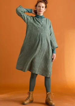 Gudrun Sjödén Kleider>Kleid „Asta“ aus Leinengewebe Hopper-gemustert