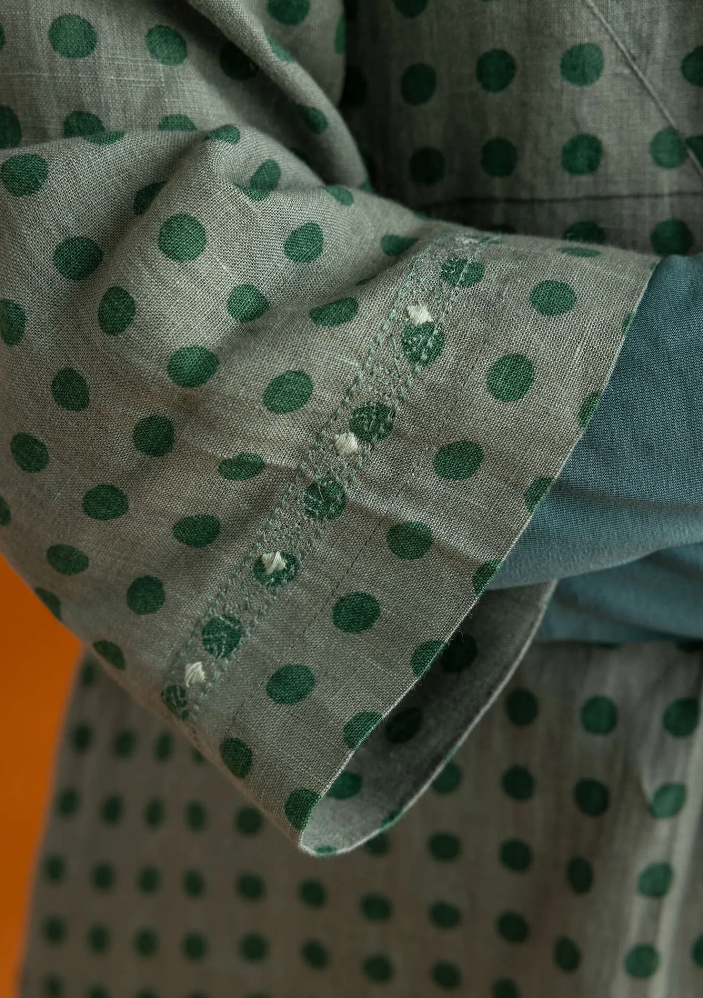 Gudrun Sjödén Kleider>Kleid „Asta“ aus Leinengewebe Hopper-gemustert