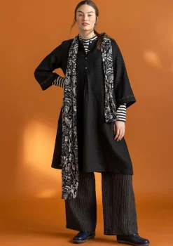 Gudrun Sjödén Kleider>Kleid „Asta“ aus Leinengewebe Schwarz