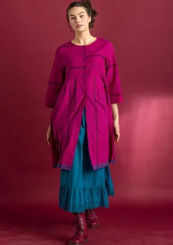 Gudrun Sjödén Kleider>Kleid „Ava” aus Bio-Baumwollgewebe Hibiskus