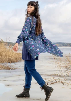 Gudrun Sjödén Kleider>Kleid „Borealis“ aus Bio-Baumwollgewebe Zartindigo