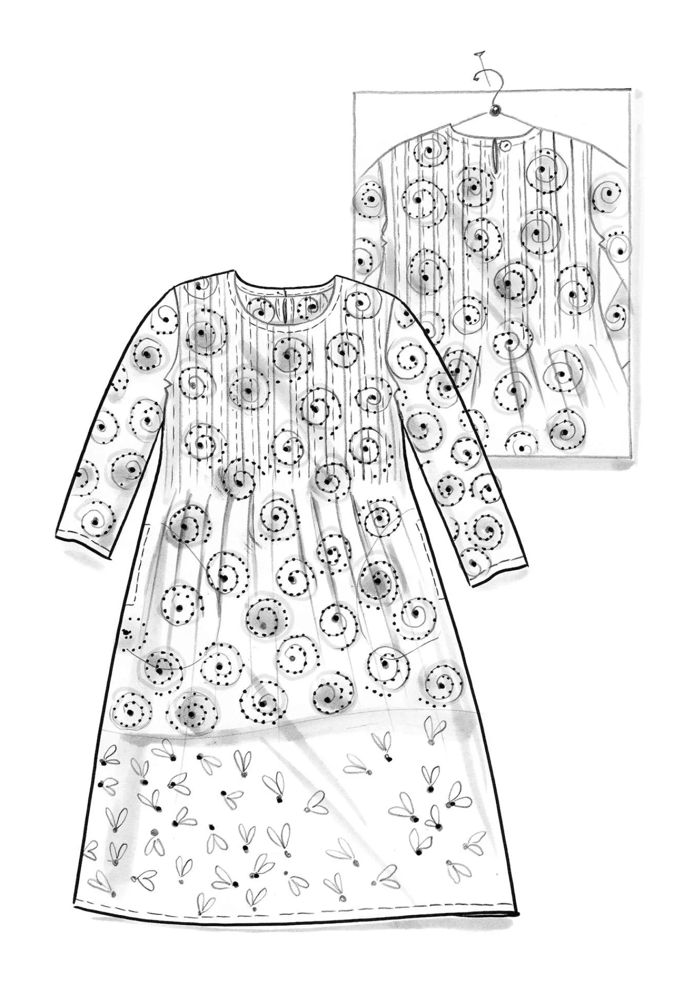 Gudrun Sjödén Kleider>Kleid „Clay“ aus Bio-Baumwollgewebe Kashish