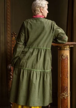 Gudrun Sjödén Kleider>Kleid „Åland“ aus Bio-Baumwollgewebe Pinie