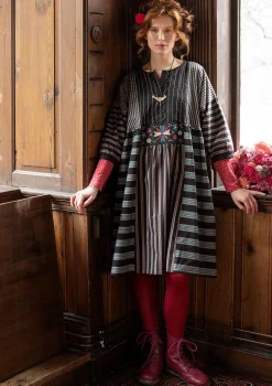 Gudrun Sjödén Kleider>Kleid „Sofia“ aus Bio-Baumwollgewebe Schwarz