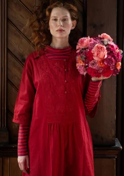 Gudrun Sjödén Kleider>Kleid „Wanja“ aus Bio-Baumwollgewebe Mohn