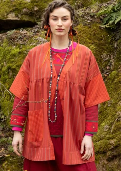 Gudrun Sjödén Blusen>Künstlerbluse „Sofia“ aus Bio-Baumwolle Krapprot