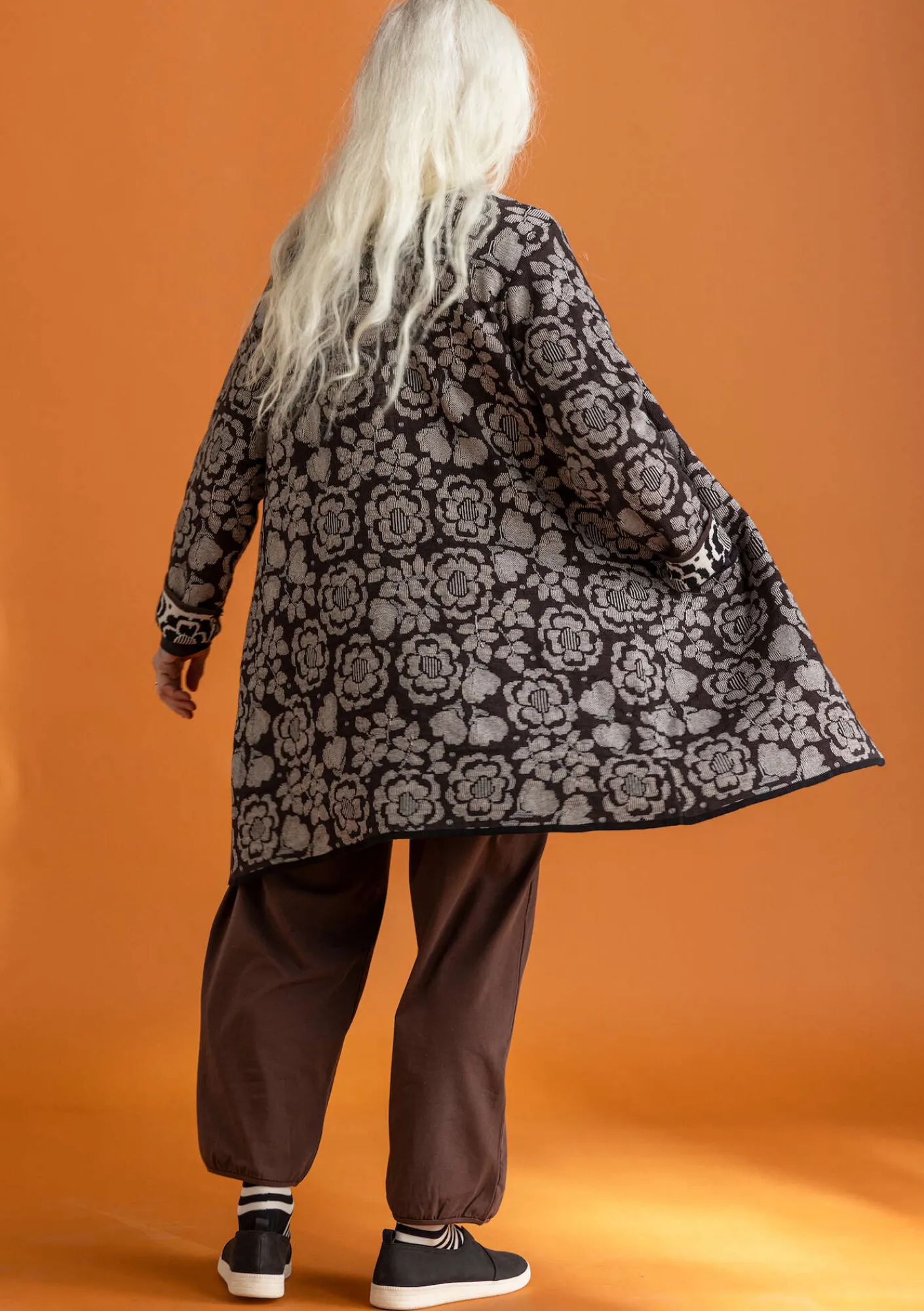 Gudrun Sjödén Strickjacken>Langstrickjacke „Astrid“ aus Bio-/Recycling-Baumwolle Schwarz