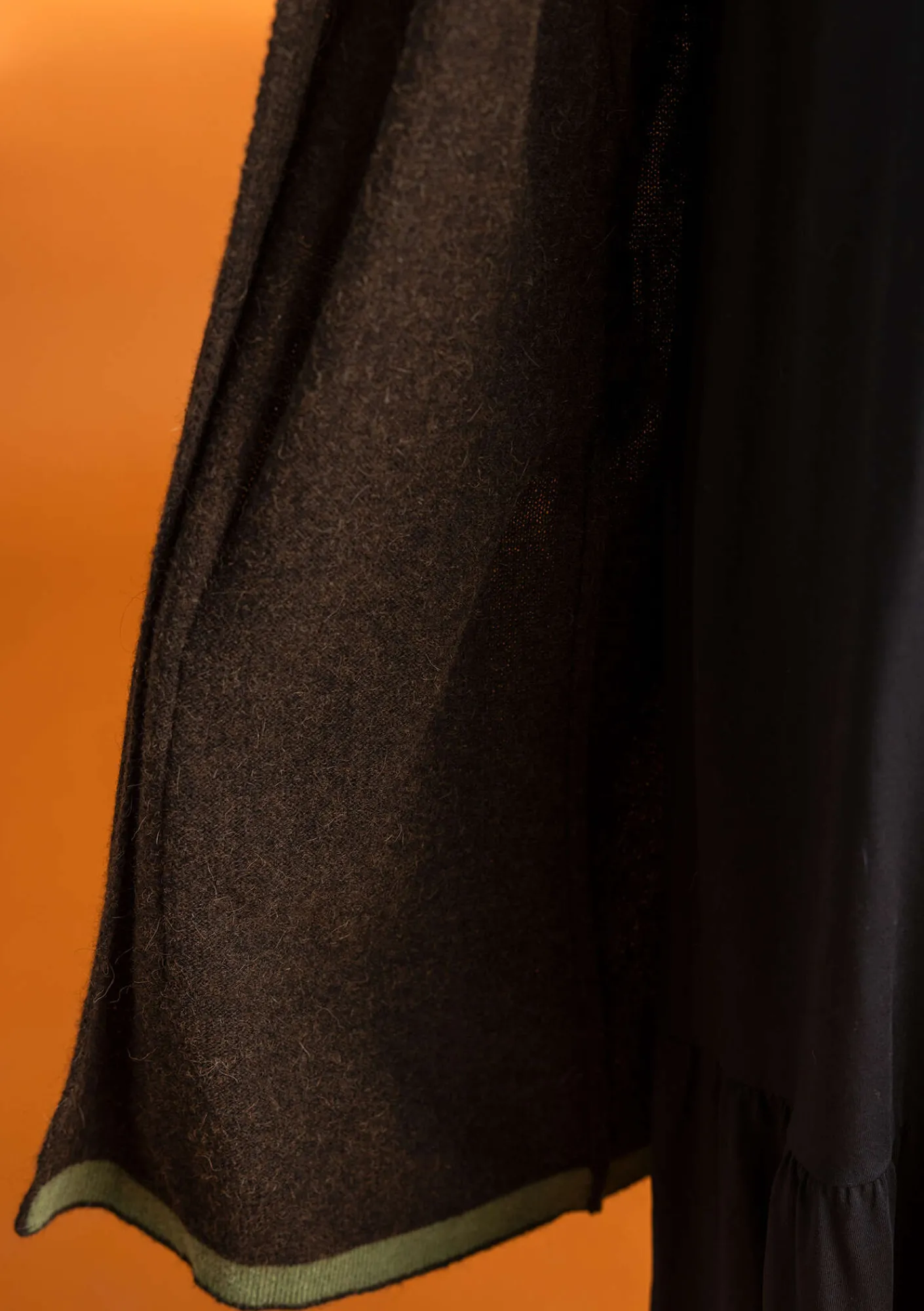 Gudrun Sjödén Strickjacken>Langstrickjacke aus Alpakagemisch Dunkelbraun-melange