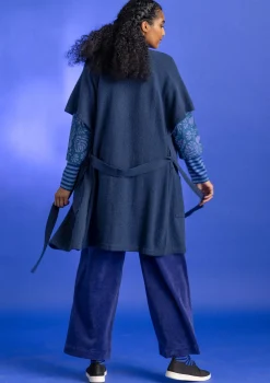 Gudrun Sjödén Strickjacken>Langstrickjacke aus Alpakagemisch Indigo