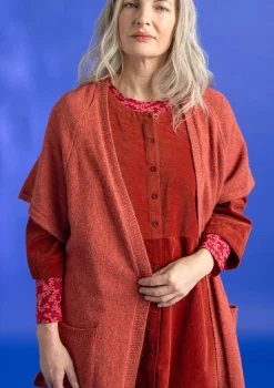 Gudrun Sjödén Strickjacken>Langstrickjacke aus Alpakagemisch Feige-melange