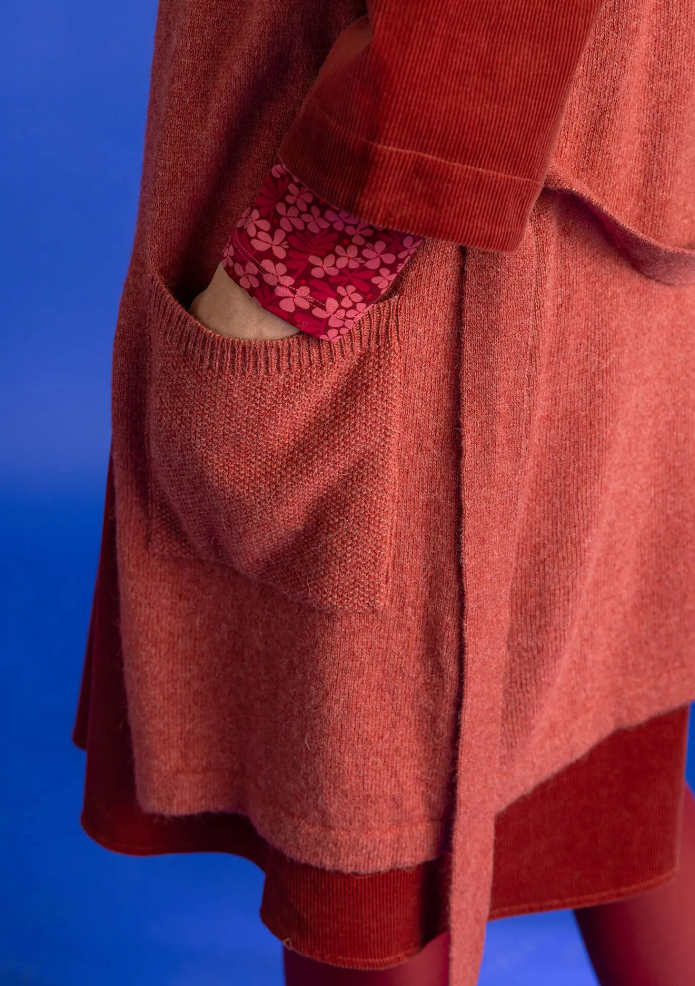 Gudrun Sjödén Strickjacken>Langstrickjacke aus Alpakagemisch Feige-melange