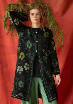 Gudrun Sjödén Strickjacken>Langstrickjacke „Gnistra“ aus Bio- und Recycling-Baumwolle/Alpakawollgemisch Schwarz
