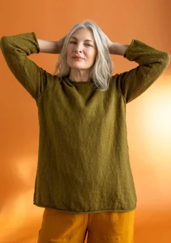 Gudrun Sjödén Pullover & Shirts>Lieblingspullover aus Bio-Baumwolle Dunkelolive