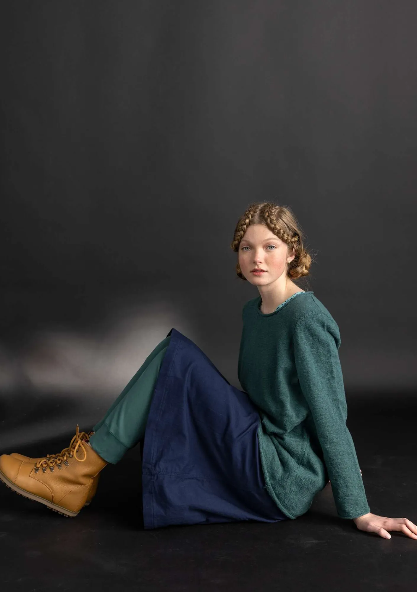 Gudrun Sjödén Pullover & Shirts>Lieblingspullover aus Bio-Baumwolle Opalgrün