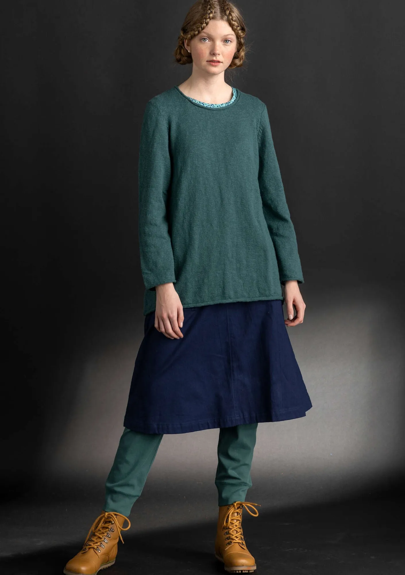 Gudrun Sjödén Pullover & Shirts>Lieblingspullover aus Bio-Baumwolle Opalgrün