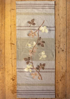 Gudrun Sjödén Teppiche|Heimtextilien>Läufer „Leaves“ aus Bio-Baumwolle Natur