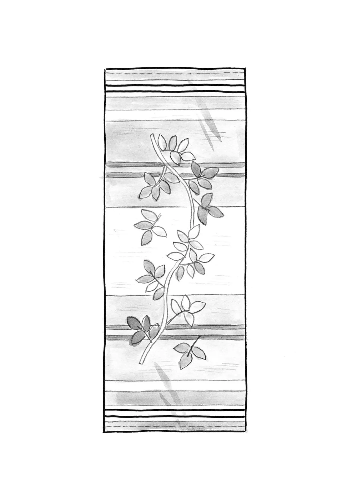 Gudrun Sjödén Teppiche|Heimtextilien>Läufer „Leaves“ aus Bio-Baumwolle Natur