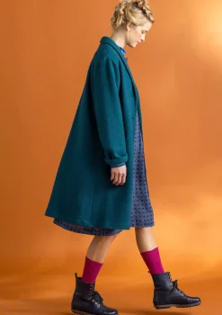 Gudrun Sjödén Jacken & Mäntel>Mantel aus Wollgemisch Dunkelpetrol