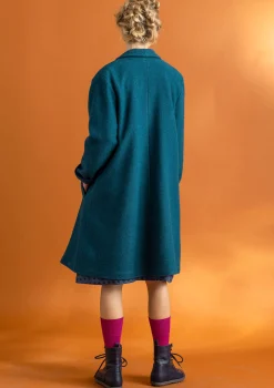 Gudrun Sjödén Jacken & Mäntel>Mantel aus Wollgemisch Dunkelpetrol