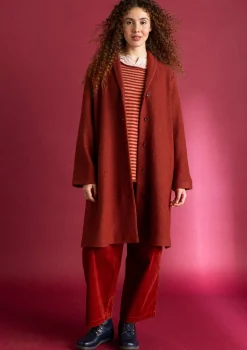 Gudrun Sjödén Jacken & Mäntel>Mantel aus Wollgemisch Rost