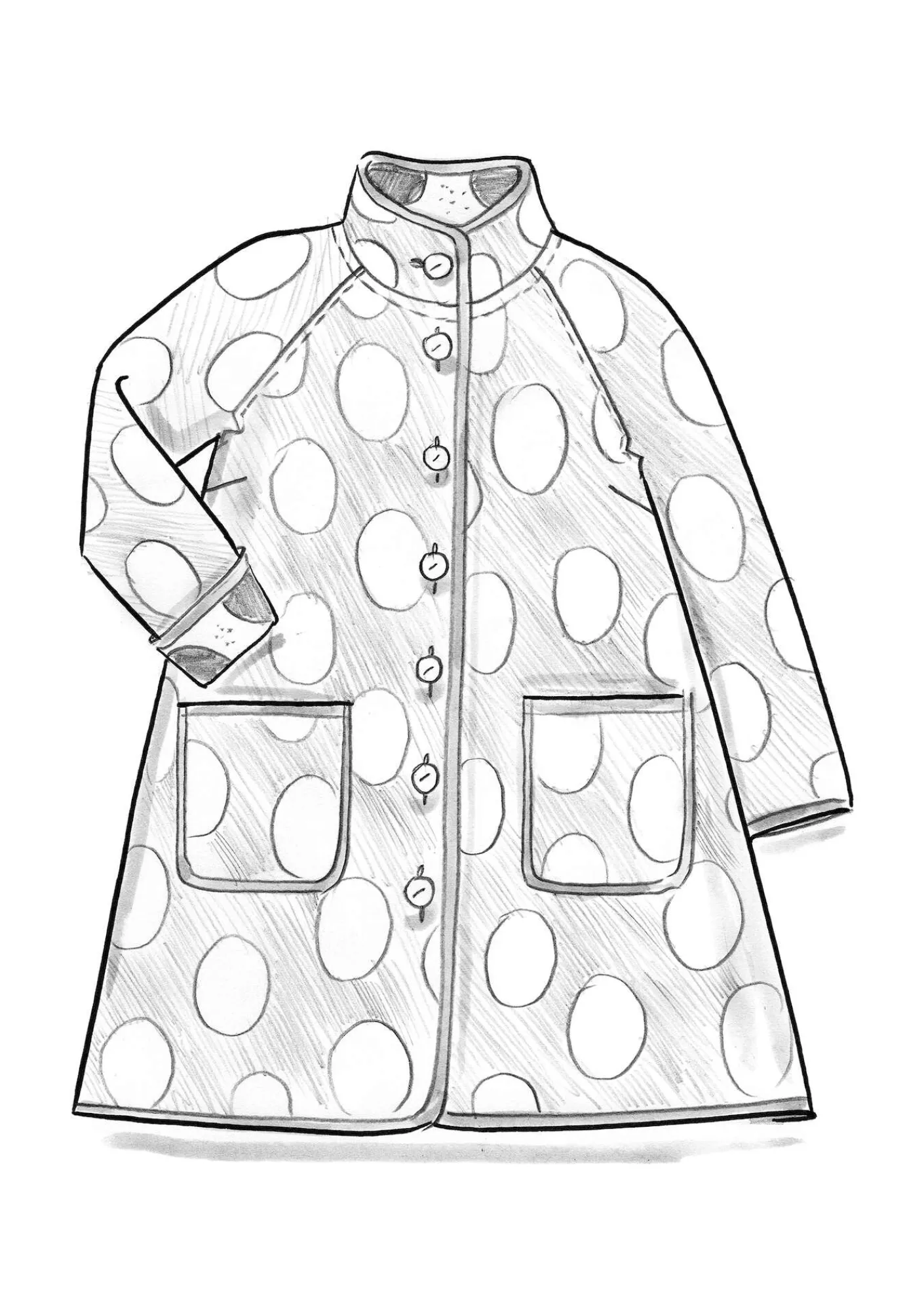 Gudrun Sjödén Jacken & Mäntel>Mantel „Stone“ aus Wollmischgewebe Tinte