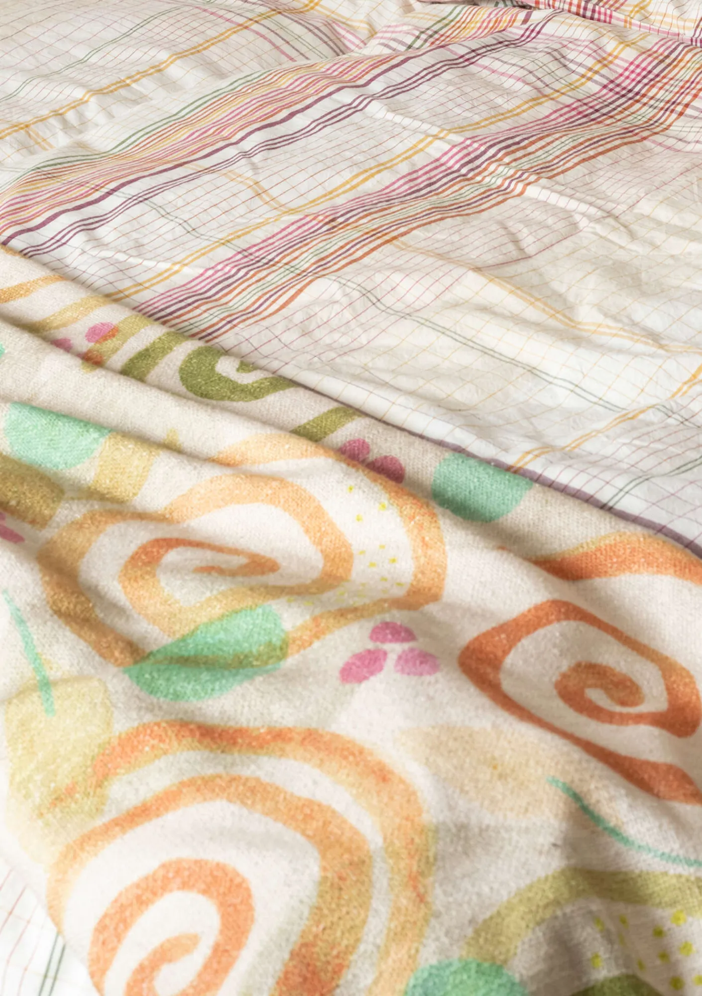 Gudrun Sjödén Schlafzimmer Deko|Heimtextilien>Plaid „Cumulus“ aus Bio-Baumwolle Hellsand