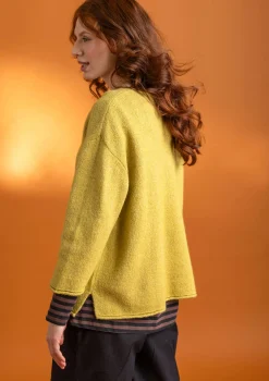 Gudrun Sjödén Pullover & Shirts>Pullover aus Alpakagemisch Olivenöl-melange