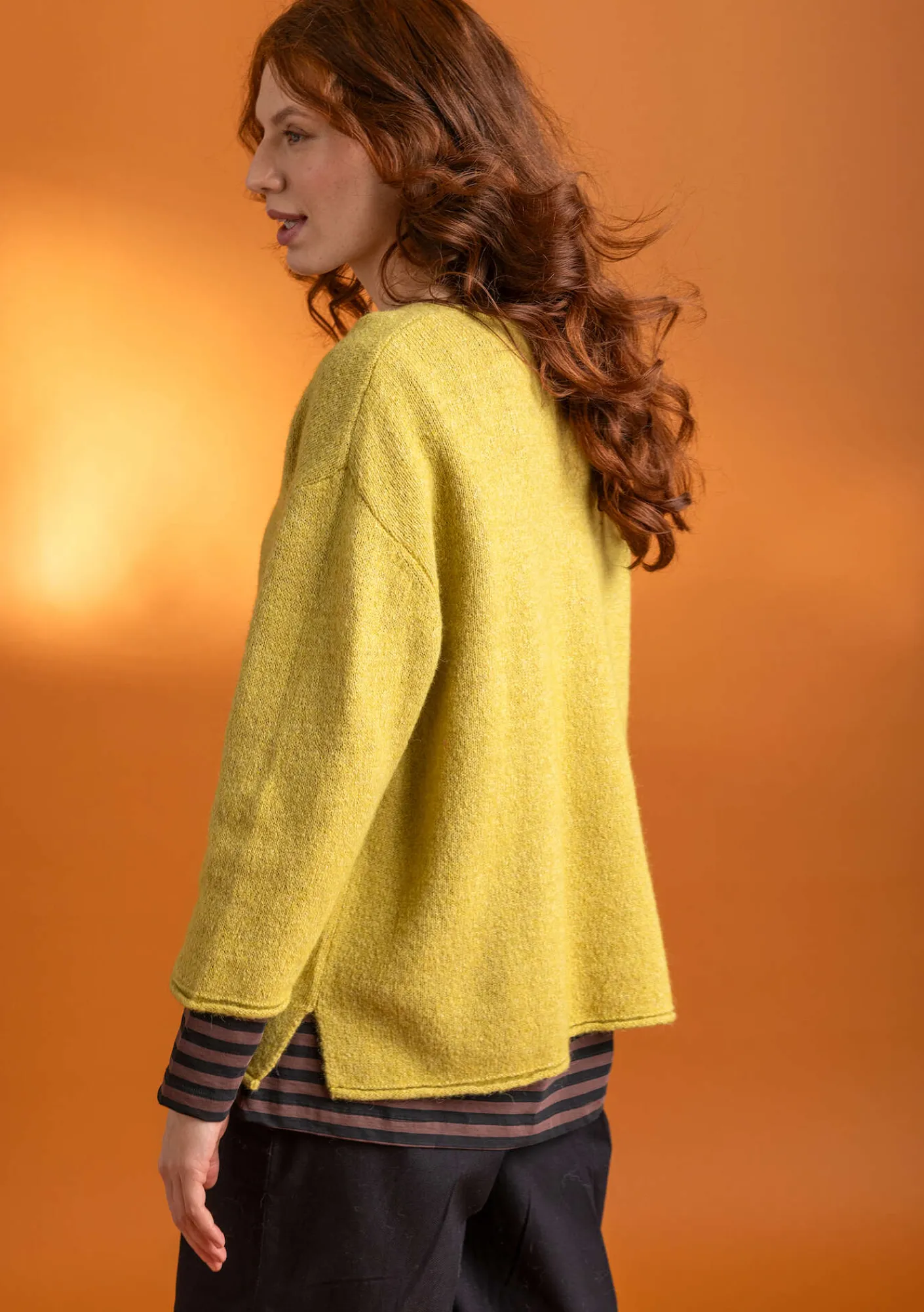 Gudrun Sjödén Pullover & Shirts>Pullover aus Alpakagemisch Olivenöl-melange