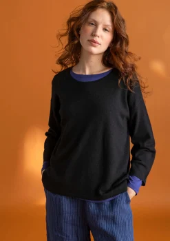 Gudrun Sjödén Pullover & Shirts>Pullover aus Bio-Wolle Schwarz