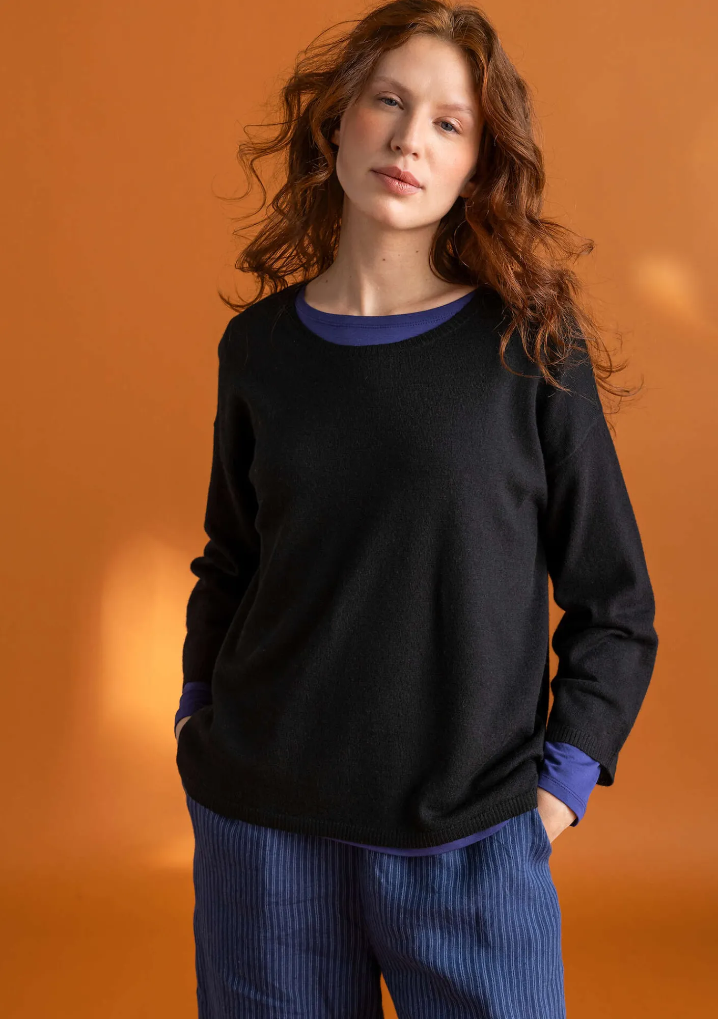 Gudrun Sjödén Pullover & Shirts>Pullover aus Bio-Wolle Schwarz