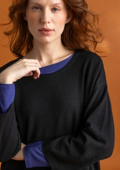 Gudrun Sjödén Pullover & Shirts>Pullover aus Bio-Wolle Schwarz