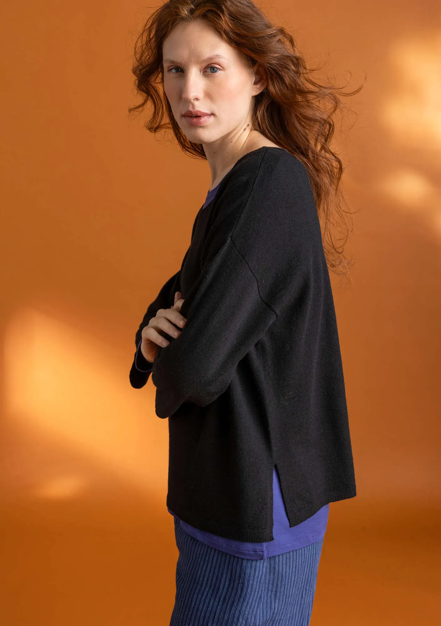 Gudrun Sjödén Pullover & Shirts>Pullover aus Bio-Wolle Schwarz