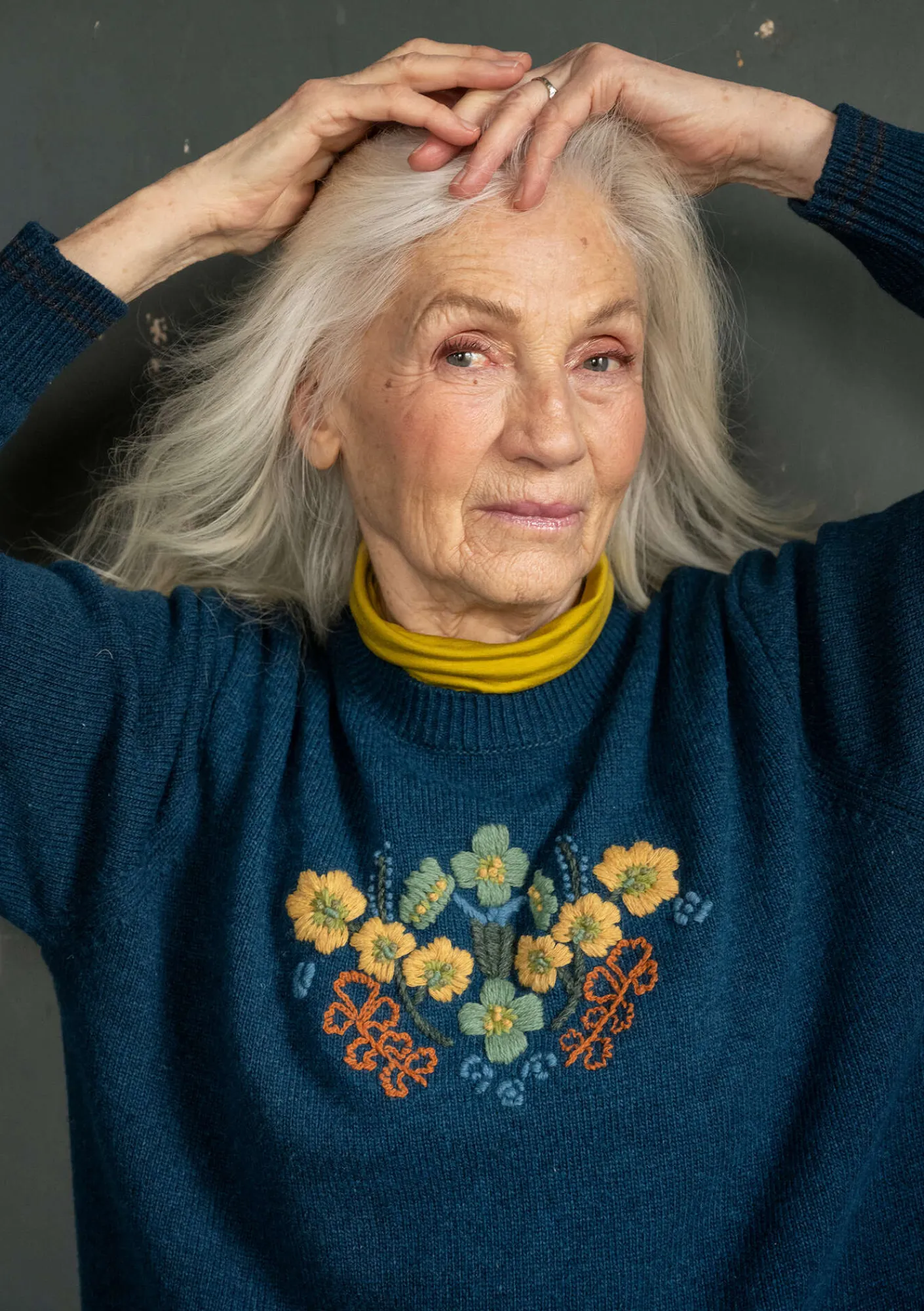 Gudrun Sjödén Pullover & Shirts>Pullover „Emelia“ aus Recycling-Wolle Dunkelpetrol