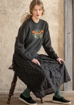 Gudrun Sjödén Pullover & Shirts>Pullover „Emelia“ aus Recycling-Wolle Dunkelaschgrau