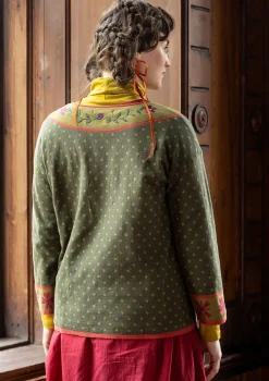 Gudrun Sjödén Pullover & Shirts>Pullover „Maria“ aus Bio-/Recycling-Baumwolle Pinie