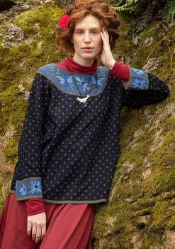 Gudrun Sjödén Pullover & Shirts>Pullover „Maria“ aus Bio-/Recycling-Baumwolle Schwarz