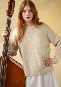 Gudrun Sjödén Pullover & Shirts>Pullover „Vega“ aus Lammwolle Feder-genoppt