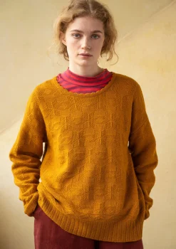 Gudrun Sjödén Pullover & Shirts>Pullover „Vega“ aus Lammwolle Senf-melange