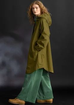 Gudrun Sjödén Jacken & Mäntel>Regenjacke „Hedda“ aus Bio-Baumwollgewebe Dunkelolive