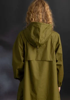 Gudrun Sjödén Jacken & Mäntel>Regenjacke „Hedda“ aus Bio-Baumwollgewebe Dunkelolive