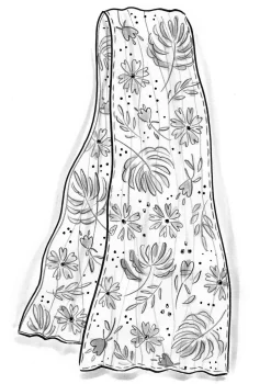 Gudrun Sjödén Accessoires|Schals Und Tücher>Schal „Hedda“ aus Bio-Baumwolle Schwarz